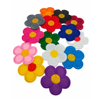 Patch Bordado Termocolante- 5 Flores