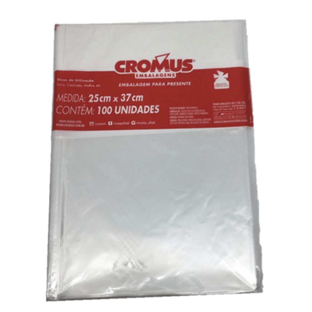 Saco Incolor Cromus 25X37 Pacote Com 100 em Oferta na Shopee