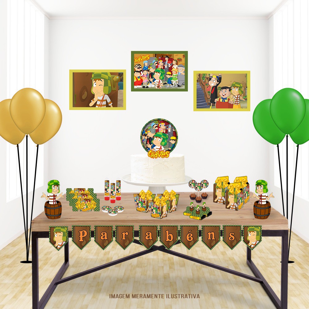 Kit decoração chaves festa em casa lembrancinha chaves festa chaves