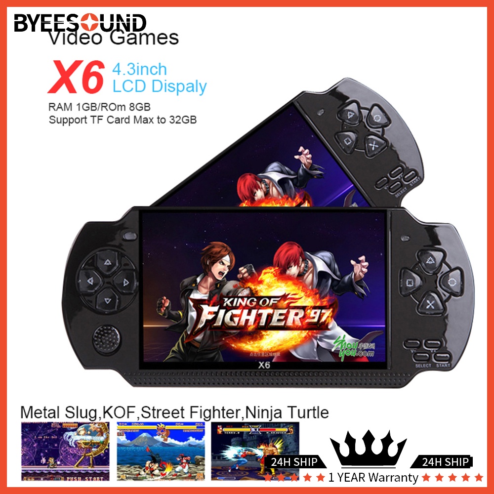 4.3 "PSP X6 Video Game Console GB Para 1000 Jogos Handheld Retro ...
