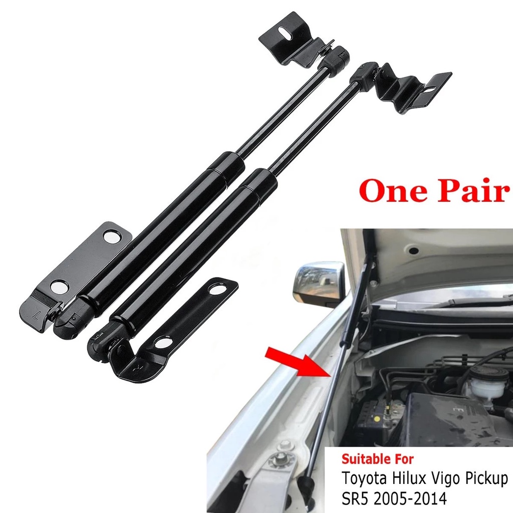 2 Pcs Tampa Do Motor Dianteiro Carro Capô Choque Elevador Strut Bares Suporte Haste De Gás Braço Hidráulico Para Toyota Hilux Vigo SR5 2005 - 2014 Para A Toyota Fortuner 2016 2017 2018 2019