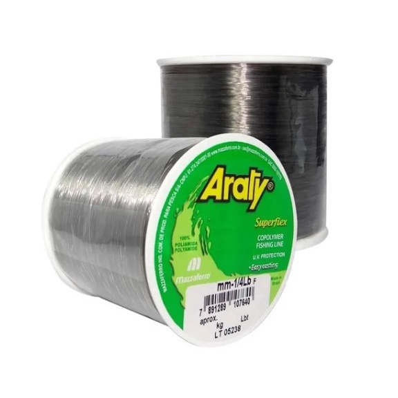 Linha De Pesca Monofilamento Araty Superflex Fumê varias medidas Medidas– Mazzaferro