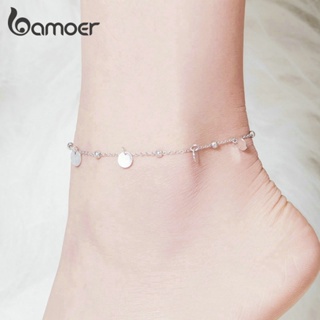 Bamoer Prata Beads Tornozeleiras 925 Sterling Silver Geométrica Minimalista Verão Moda Pé Jóias Pulseira Para Tornozelo Sct011 em Oferta na Shopee