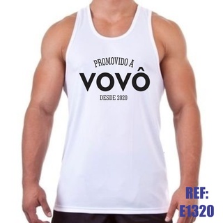 Camiseta Regata Promovido a VOVÔ em Oferta na Shopee