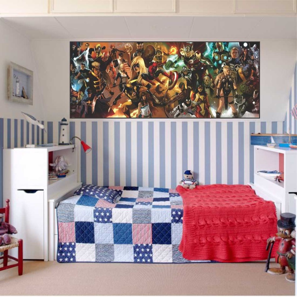 Papel De Parede Vinílico Super Herois Marvel Capcom 2 Metros