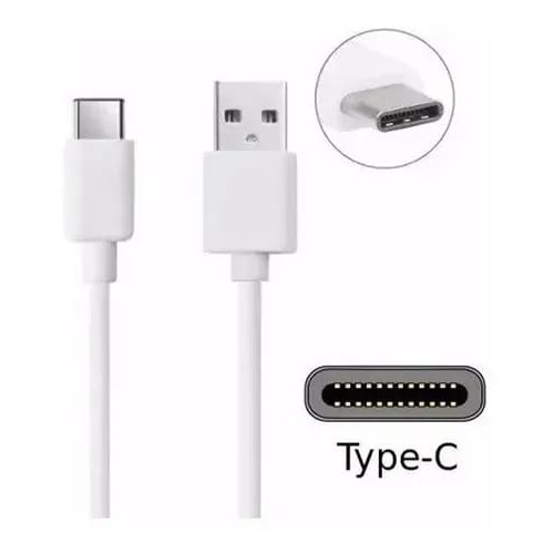 Cabo de Dados Tipo C Kingo para celullar Android 1Metro Branco