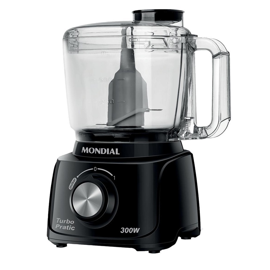 Mini Processador Mondial Turbo Pratic MP16 Preto 127V - Home Appliances