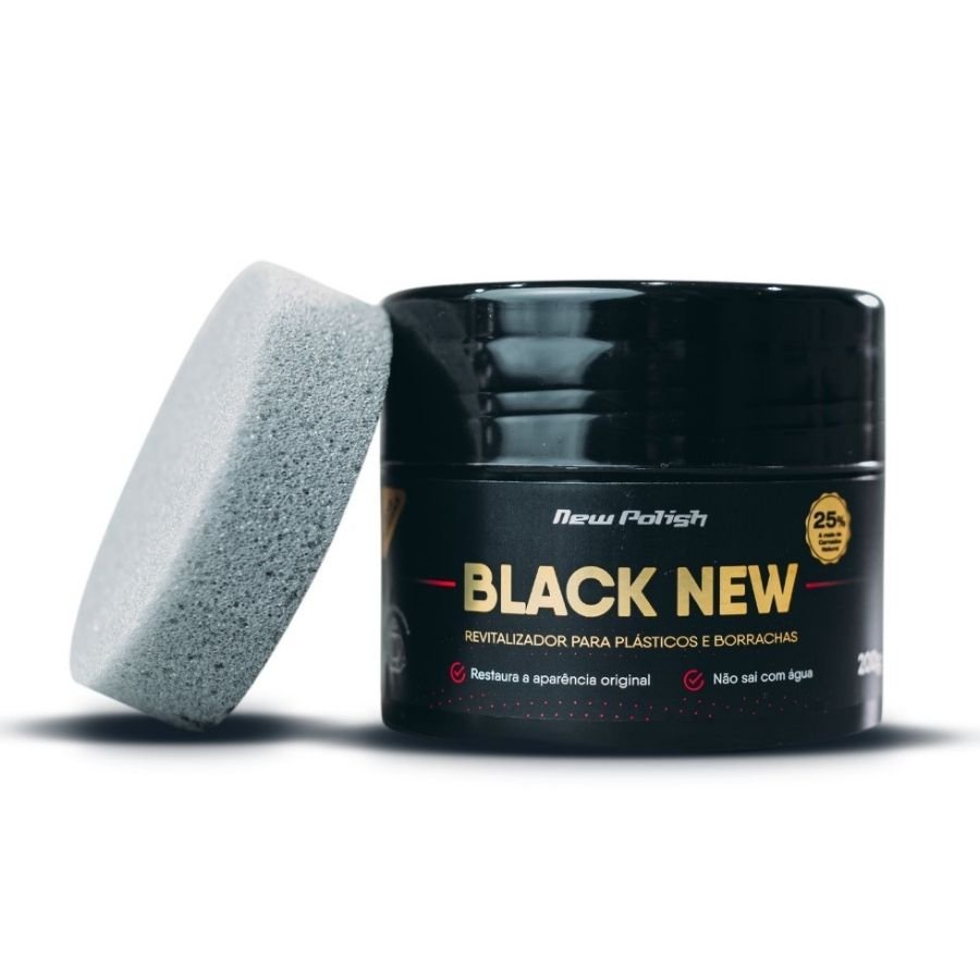 Black New Revitalizador De Plásticos Externo 200g New Polish em Oferta na Shopee