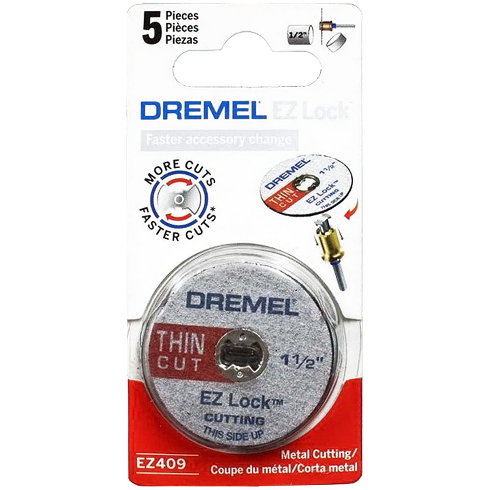 Disco de Corte 1.1/2" Dremel EZ409 com 5 Peças Extra Fino para Chapa de Metal e Alumínio
