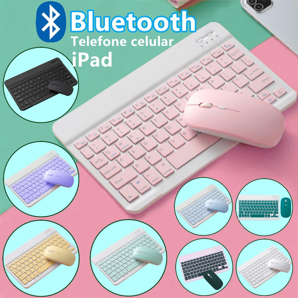 Bluetooth teclado sem fio mouse aplicar ipad tablet telefone celular
