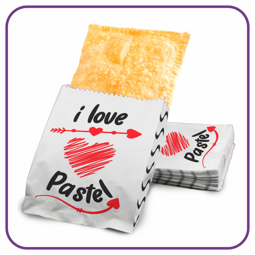 Saco Para Pastel Kraft Branco - Pequeno - (Tamanho para Consumir na Hora) em Oferta na Shopee