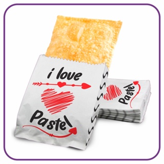 Saco Para Pastel Kraft Branco - Pequeno - (Tamanho para Consumir na Hora) em Oferta na Shopee