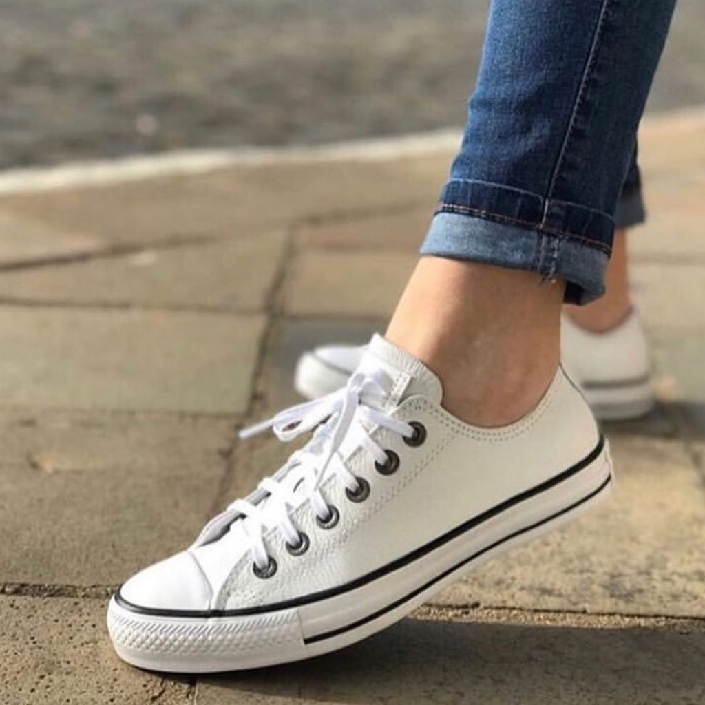 tenis all star converse feminino couro
