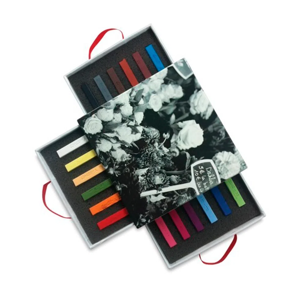 Giz Pastel Seco Conté a Paris Carré Box Blue com 18 Cores