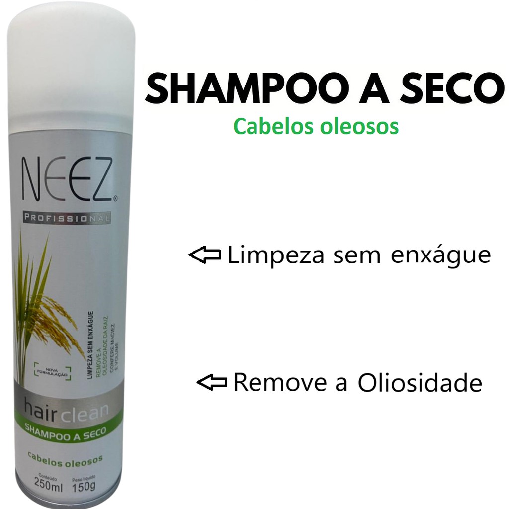 Shampoo A Seco Neez 250ml Para Cabelo Oleoso Sem Enxágue Shopee Brasil