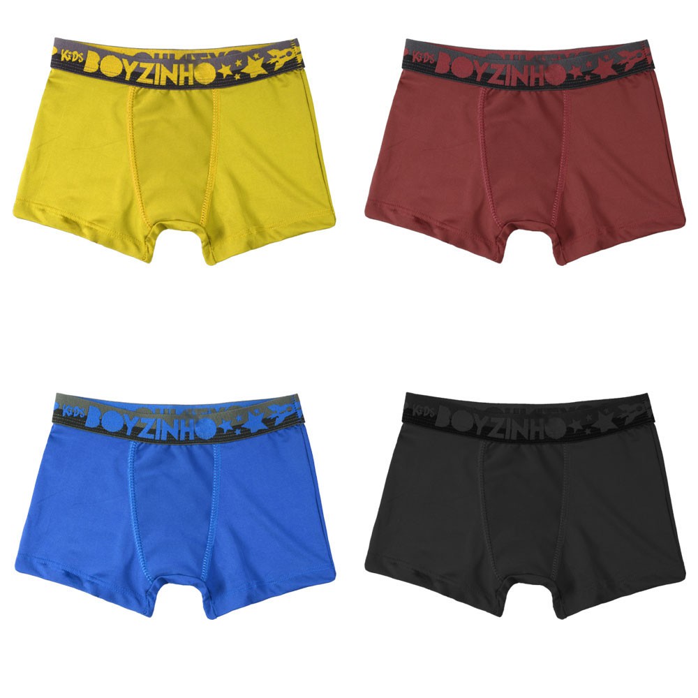 Cueca Infantil Criança Box Boxer Kids Revenda Microfibra Confortável