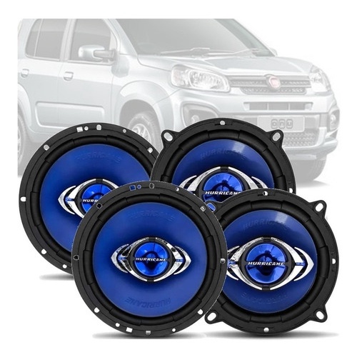 Kit Falante Hurricane Para Portas 6 + 5 Pol Fiat Uno Mille em Oferta na Shopee