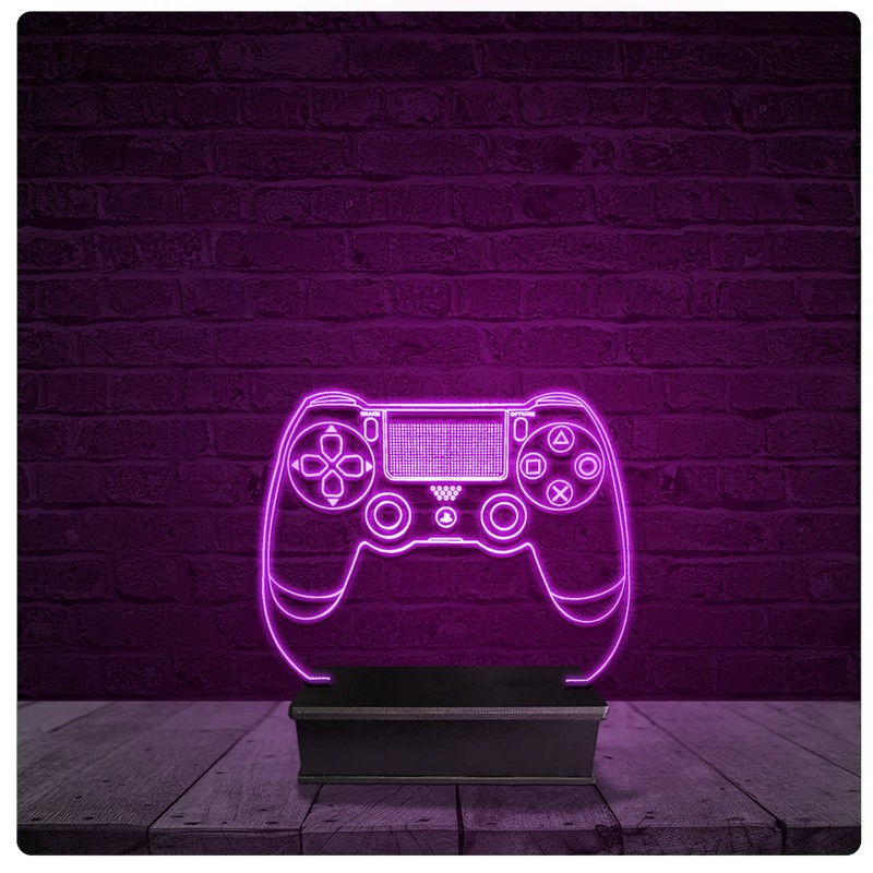Luminária e Abajur Acrílico Led - Controle ps4 playstation