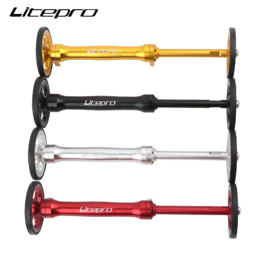 Litepro Bicicleta Dobrável Liga De Alumínio Roda Fácil Para Brompton Extensão Haste 3 Sessenta Telescópica Rack Carga Tr