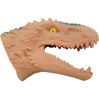 Fantoche De Dinossauro Rex Cabeça E Fantoche Borracha Vinil Brinquedo