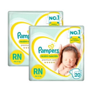 Kit Fralda Pampers Premium Care Recém Nascido com 40 unidades até 4Kg em Oferta na Shopee