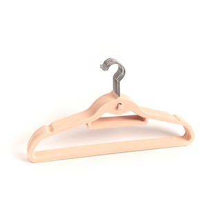 Kit Cabide De Veludo Bege Com Gancho Oikos - 120 Unidades em Oferta na Shopee