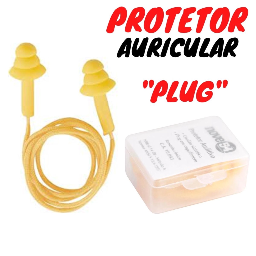 Protetor Auricular Abafador de Ruídos Plug - Nove54