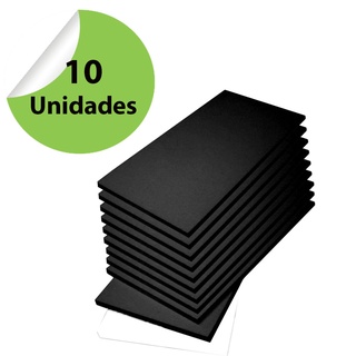 Placa de Espuma Acústica Lisa Antichamas Kit c/10 50x25x2