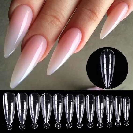 Molde F1 Modelos Stiletto Unhas Manicure 100 Un Shine em Oferta na Shopee