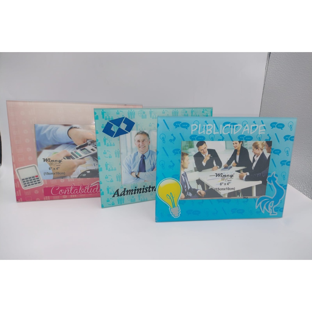 Porta Retrato De Vidro Administração, Públicidade e Contabilidade Wincy