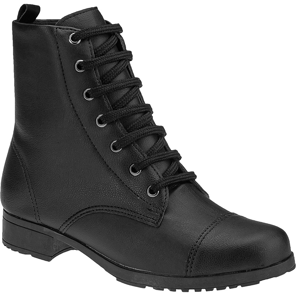 Bota Coturno Feminino Salto Baixo Conforto Blogueira