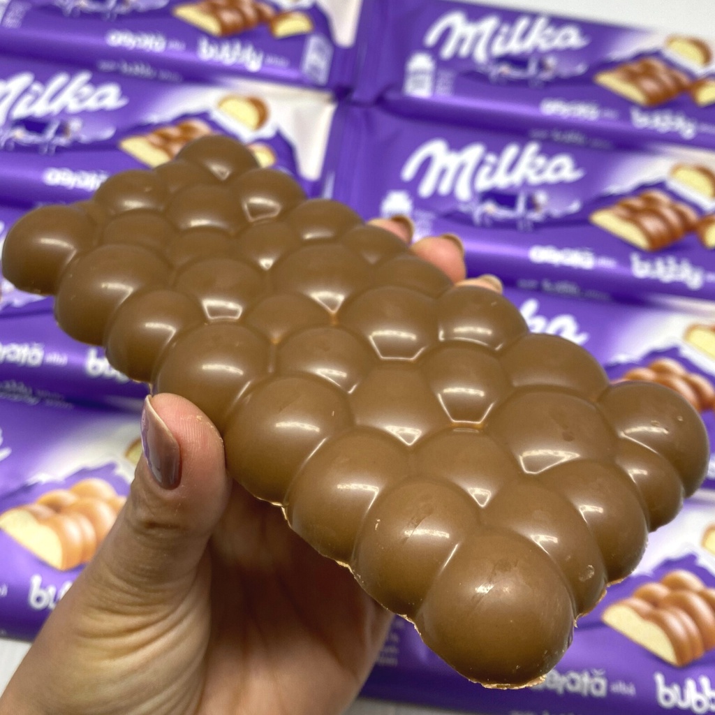 Milka Bubbly White Milka Branco Aerado Com Casca Ao Leite Importado