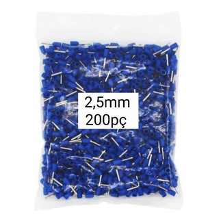 Terminais Elétricos Ilhós Tubular 2,5mm 200 Pç