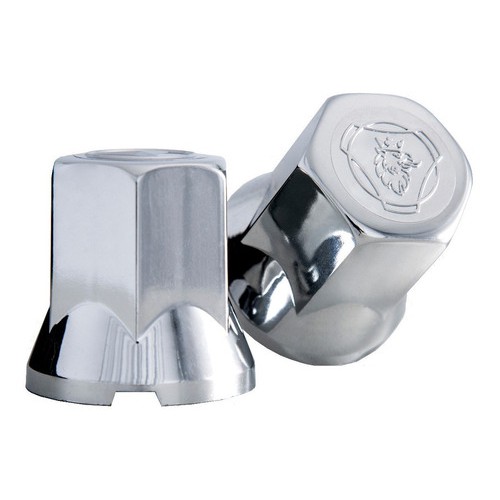 Kit 60 Capa De Porca Caminhão Sca 113 124 S4 S5 Cromada 33mm