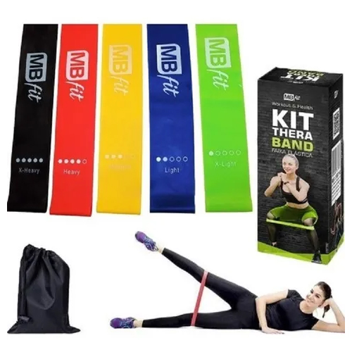 5 Mini Band Elastico Academia Fit Treino Funcional Exercício Premium