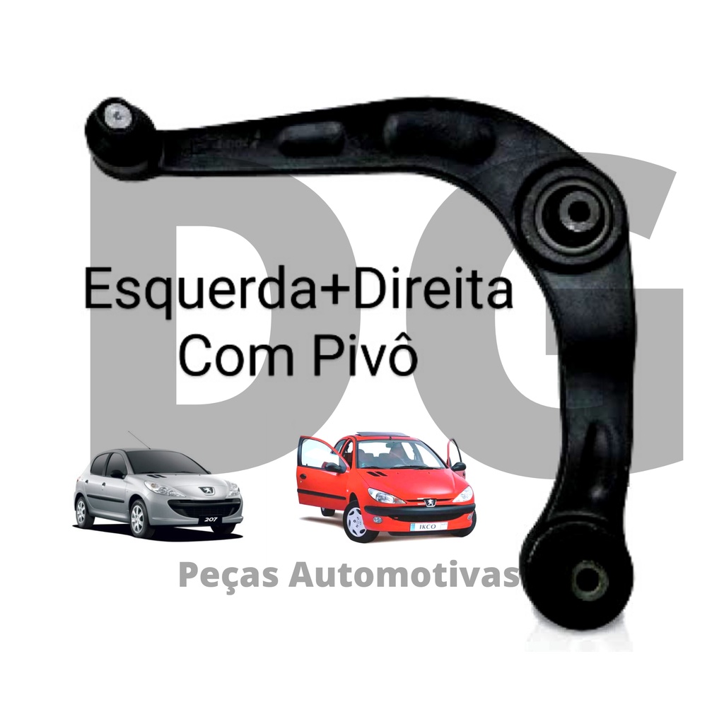 Par Bandeja Balança Suspensão Peugeot 206/207 Completa