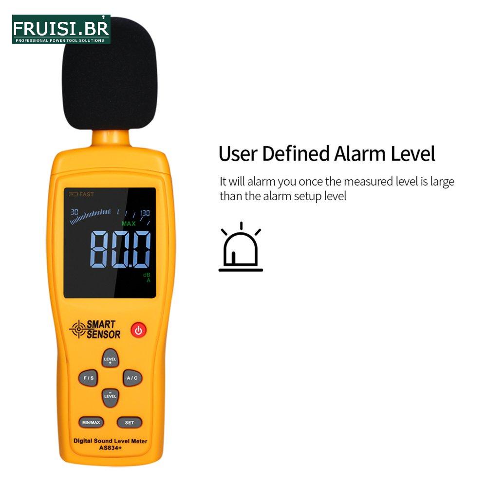 Decibel Meter Digital Sound Level Meter Range 30-130dBA Noise Monitor DB Measuring Instrument AS844 