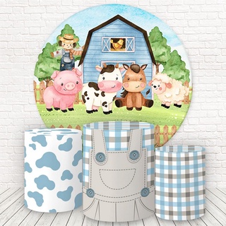Painel Redondo e Capas Sublimado Fazendinha FKPC-609 em Oferta na Shopee