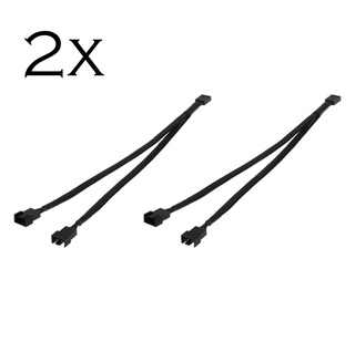 Kit 2 Adaptador Cooler Fan 3 e 4 Pinos Pwm 2 Saidas