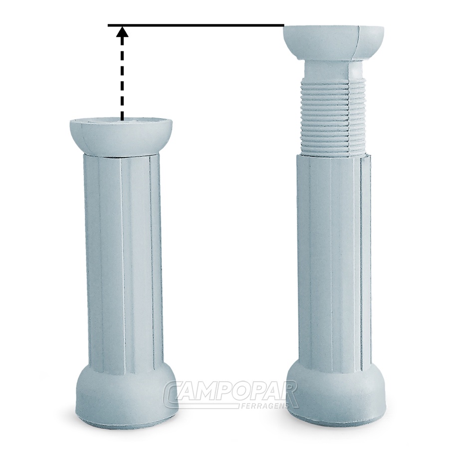 Kit 20 Pés Para Móveis Armário Com Regulagem de 13cm a 17cm + Parafusos em Oferta na Shopee