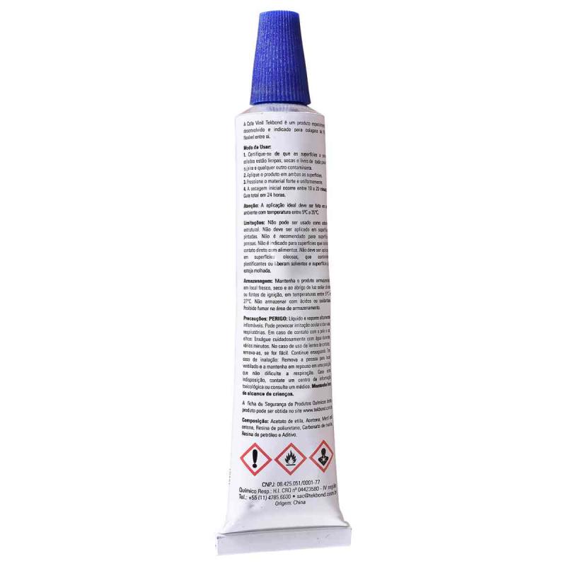 Cola Adesivo Vinil para Pvc Bisnaga 17 GR TEKBOND — imagem 2 de 2