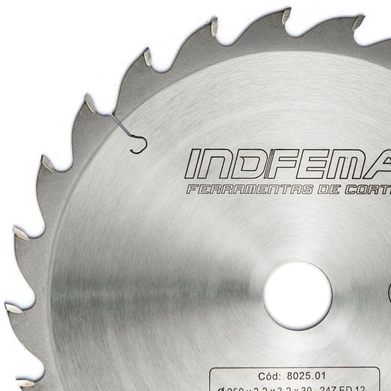 Detalhes do Disco de Serra Circular de Widea HW 10 POL 250 MM 24 Dentes 8025.01 INDFEMA