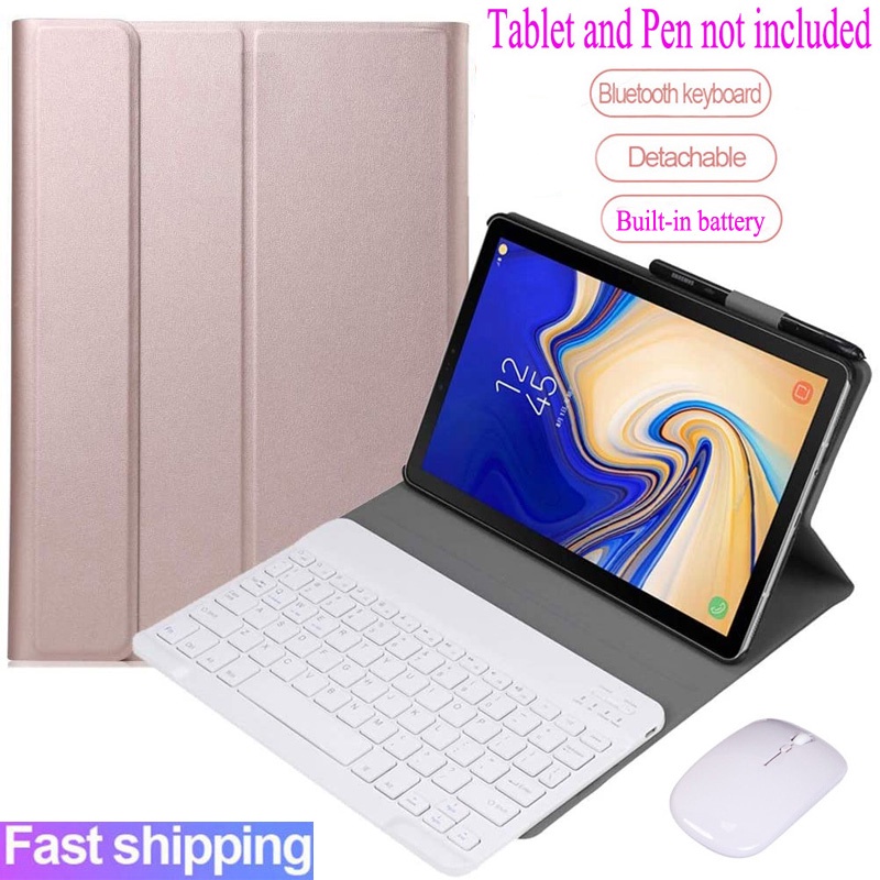 Galaxy Tab Capa De Teclado Para S4 s5e S6 S7 S7 fe A7 A7 Lite S6 10.4 mouse Sem Fio Bluetooth Samsung A 8.0 10.1 10.5
