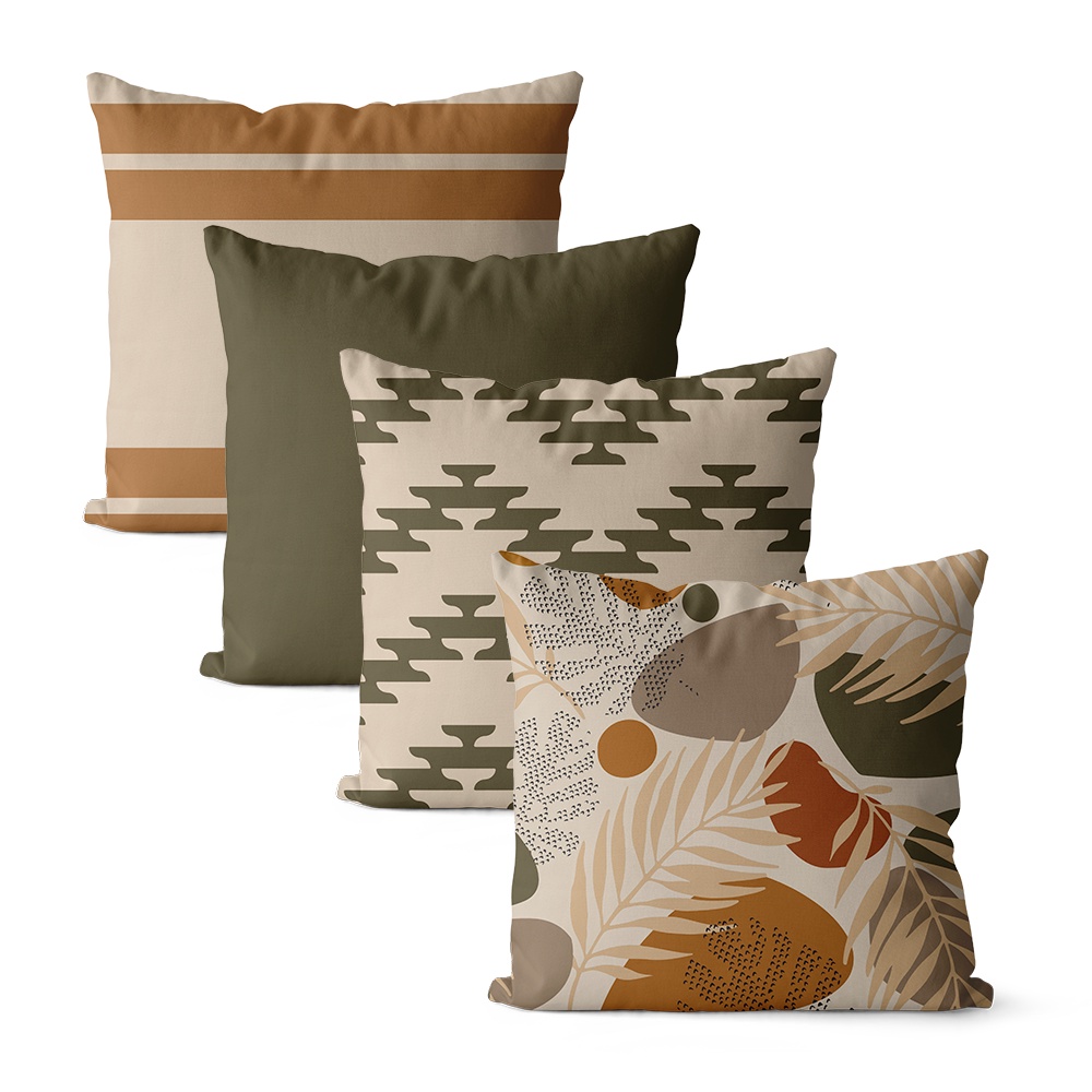 Kit 4 Capas de Almofadas Decorativas 45x45  - Moderna 004