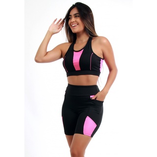 Conjunto Fitness Com Bolso Lateral Academia Verão 10869/10864