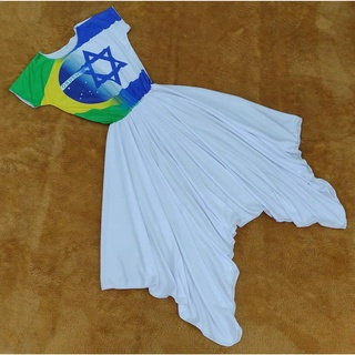 Vestido branco Brasil Israel, confecção em até 30 dias