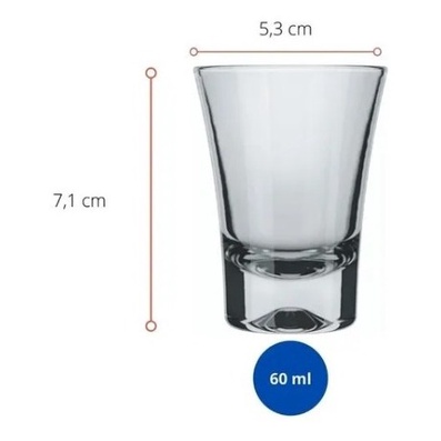 Copo de Vidro 60ml Shot Tequila Cachaça Vodka Whisky em Oferta na Shopee