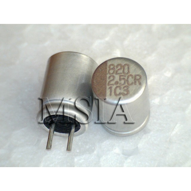 8 Peças Capacitor Eletrolítico 820X2,5 105ºC 6,3x8,5mm 820ufx2,5v - Tenho vários outros componentes eletrônicos, consulte. MSIA COMPONENTES