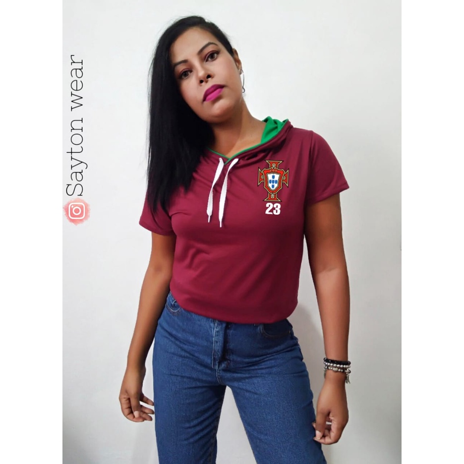 tough Bore Yogurt Camisa Feminina Seleção de Portugal | Shopee Brasil