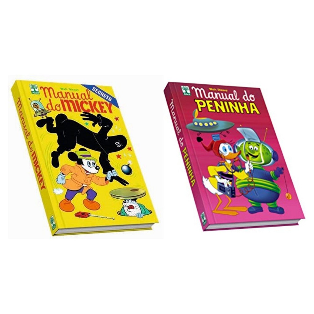 Kit: HQ Manual do Mickey & Manual do Peninha Walt Disney Edição de Colecionador Capa Dura